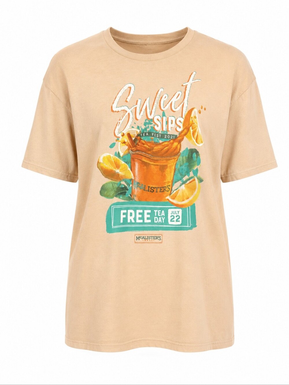 Tultex Light Peach 'Sweet Sips' Graphic Tee